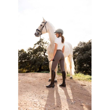 Calça com grip integral para todas as estações Horze Mira Castanho morel