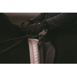 Sela de veludo com pérolas para adestramento Kentucky Rosa claro