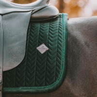 Sela de veludo com pérolas para adestramento Kentucky Verde pinho Sela de veludo com pérolas para adestramento Kentucky Verde pinho