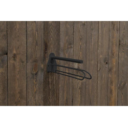 Suporte de sela em metal com suporte para mantas de sela Grooming Deluxe by Kentucky Preto Suporte de sela em metal com suporte para mantas de sela Grooming Deluxe by Kentucky Preto