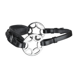 Bridão sem embocadura Waldhausen Sensitv com roldana Preto