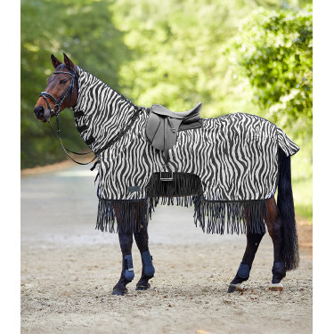 Camisa anti-moscas Waldhausen com franjas Zebra Camisa anti-moscas Waldhausen com franjas Zebra