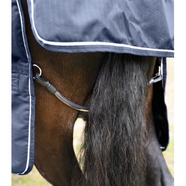 Correia de cauda Waldhausen revestida em PVC Preto Correia de cauda Waldhausen revestida em PVC Preto