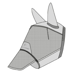 Máscara anti-moscas anti-UV Equithème Zipper
