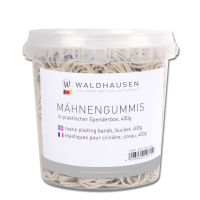 Elásticos Waldhausen para crina em balde de 400 g Branco