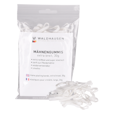 Elásticos Waldhausen para crina extra largos Branco Elásticos Waldhausen para crina extra largos Branco