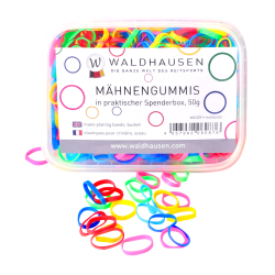 Elásticos Waldhausen extra largos para trançar multicolor caixa Elásticos Waldhausen extra largos para trançar multicolor caixa
