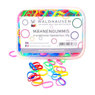 Elásticos Waldhausen extra largos para trançar multicolor caixa Elásticos Waldhausen extra largos para trançar multicolor caixa