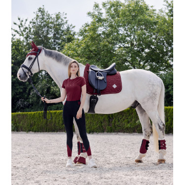 Guêtres de dressage Waldhausen Comfort Light Vermelho aveludado Guêtres de dressage Waldhausen Comfort Light Vermelho aveludado