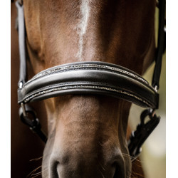 Cabeçada Waldhausen S-Line em couro Glamour Preto