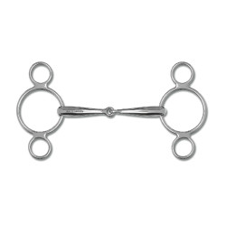 Mors de equitação 3 anéis ajustável inox