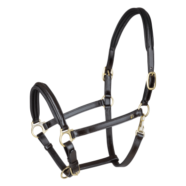 Cabeçada de couro Waldhausen Classy X-Line Castanho / dourado