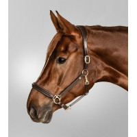 Cabeçada de couro Waldhausen Classy X-Line Castanho / dourado