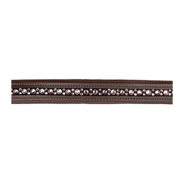 Cabeçada de couro Waldhausen Crystal X-Line Castanho / dourado