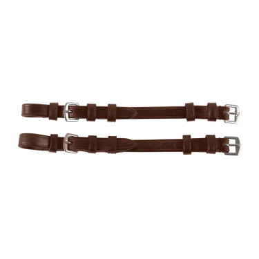 Bridões com argolas Waldhausen S-Line por par Castanho