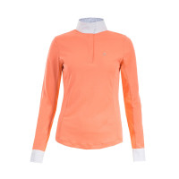 Polo de manga comprida Blaire Horze feminino Rosa salmão