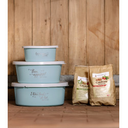 Pequena marmita Waldhausen com tampa Turquesa Azul Pequena marmita Waldhausen com tampa Turquesa Azul