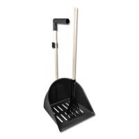 Pá coletora de esterco Waldhausen ShakerXL com ancinho Preto