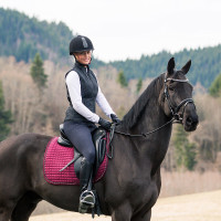 Casaco acolchoado clássico Horze Spirit feminino Preto Casaco acolchoado clássico Horze Spirit feminino Preto