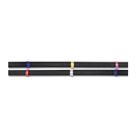 Rendas antiderrapantes Waldhausen com parador multicolorido Preto