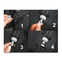 Safe-Gum Waldhausen 6 elásticos com fechos em T Cinzento