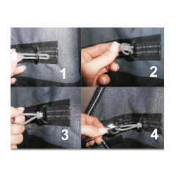 Safe-Gum Waldhausen 6 elásticos mistos Cinzento