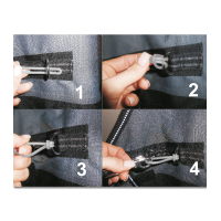 Safe-Gum Waldhausen 6 elásticos mosquetões Cinzento