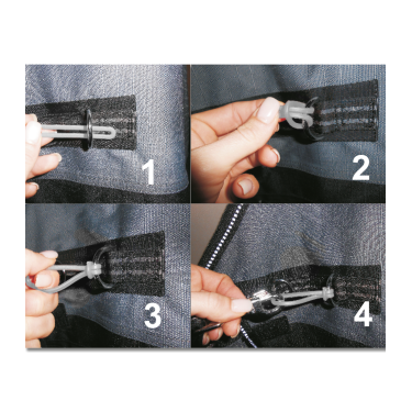 Safe-Gum Waldhausen 6 elásticos mosquetões Cinzento