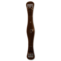 Cilha curta Waldhausen de couro com elástico Castanho