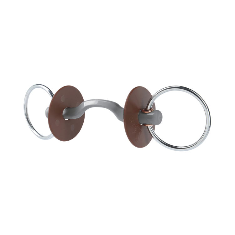 Mors de bridão Beris passagem de língua Konnex anel 7,5 cm Mors de bridão Beris passagem de língua Konnex anel 7,5 cm