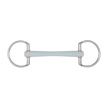 Mordida de bridão Beris com azeitonas, barra de conforto fina e anel de 6 cm Suave