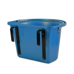 Balde-comedouro de porta Waldhausen com alça Azul