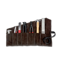 Conjunto de marechal Waldhausen em estojo de couro Castanho