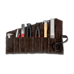 Conjunto de marechal Waldhausen em estojo de couro Castanho