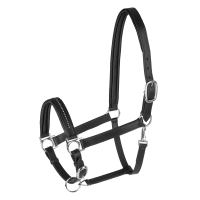 Cabresto de couro Star Diamond Preto / prata