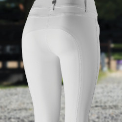 Calça com assento em silicone Tiffany B Vertigo feminino Branco brilhante