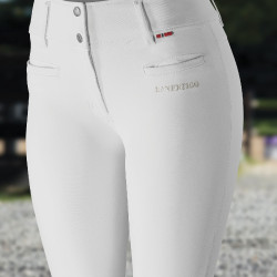 Calça com assento em silicone Tiffany B Vertigo feminino Branco brilhante