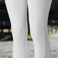 Calça com assento em silicone Tiffany B Vertigo feminino Branco brilhante