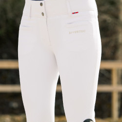 Calça com assento em silicone Tiffany B Vertigo feminino Branco brilhante