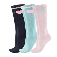 Meias de equitação ELT Glitter infantil Rosa claro / menta / azul noite Meias de equitação ELT Glitter infantil Rosa claro / menta / azul noite
