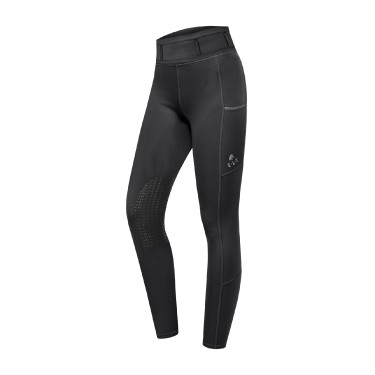 Legging de equitação ELT Ella com grip nos joelhos Preto