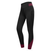 Legging de equitação ELT Noemi Preto / vermelho aveludado Legging de equitação ELT Noemi Preto / vermelho aveludado