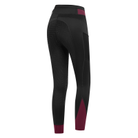 Legging de equitação ELT Noemi Preto / vermelho aveludado Legging de equitação ELT Noemi Preto / vermelho aveludado