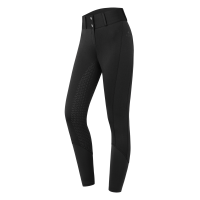 Calça de equitação ELT cintura alta Essential silicone Preto