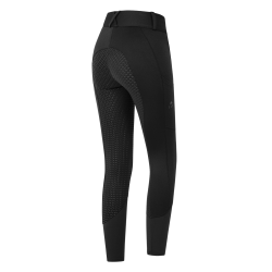 Calça de equitação ELT cintura alta Essential silicone Preto