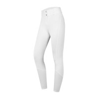 Calça de equitação ELT cintura alta Essential silicone Branco