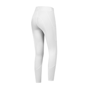 Calça de equitação ELT cintura alta Essential silicone Branco Calça de equitação ELT cintura alta Essential silicone Branco
