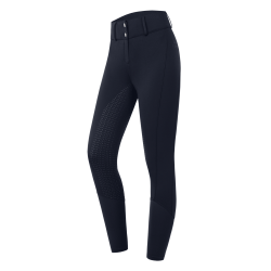 Calça de equitação ELT cintura alta Essential silicone Azul profundo Calça de equitação ELT cintura alta Essential silicone Azul profundo