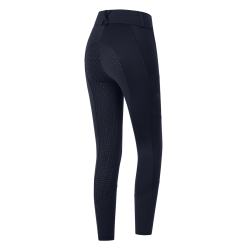 Calça de equitação ELT cintura alta Essential silicone Azul profundo Calça de equitação ELT cintura alta Essential silicone Azul profundo