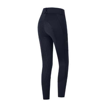 Calça de equitação ELT cintura alta Essential silicone Azul profundo Calça de equitação ELT cintura alta Essential silicone Azul profundo